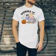 Ghost Reading Halloween Women Teacher Book Lover Unisex Jersey T-Shirt Ghost Reading Halloween Women Teacher Book Lover Unisex Jersey T-Shirt