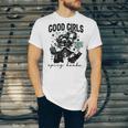 Good Girls Read Spicy Skeleton Book Club Unisex Jersey T-Shirt