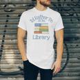 I'd Rather Be At The Library Book Lover Loves Books Unisex Jersey T-Shirt I'd Rather Be At The Library Book Lover Loves Books Unisex Jersey T-Shirt