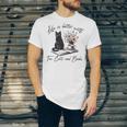 Life Better With 2 Cats Books Kitten Kitty Women Girls Kids Unisex Jersey T-Shirt Life Better With 2 Cats Books Kitten Kitty Women Girls Kids Unisex Jersey T-Shirt