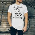 Life Is Better With Books Cats And Coffee Shirt Unisex Jersey T-Shirt Life Is Better With Books Cats And Coffee Shirt Unisex Jersey T-Shirt