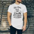 Life Is Better With Cats & Books Sphynx Cat Mom Women Unisex Jersey T-Shirt Life Is Better With Cats & Books Sphynx Cat Mom Women Unisex Jersey T-Shirt