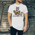 Life Is Better With Cats Coffee Books Cat Reading Book Unisex Jersey T-Shirt Life Is Better With Cats Coffee Books Cat Reading Book Unisex Jersey T-Shirt