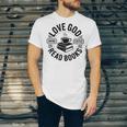 Love God Drink Coffee Read Books Christian Book Lover Unisex Jersey T-Shirt