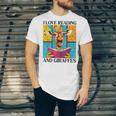 Love Reading And Giraffes Cute Giraffe Reading Book Lovers Unisex Jersey T-Shirt