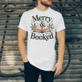 Merry And Booked Holiday Reading Winter Book Lover Premium Tri-Blend Unisex Jersey T-Shirt