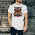 Owl With Glasses And Book Reading Unisex Jersey T-Shirt