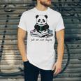 Panda Reading Chapter Books Unisex Jersey T-Shirt Panda Reading Chapter Books Unisex Jersey T-Shirt