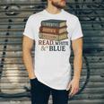 Read Blue Liberty Books July 4th Independence Unisex Jersey T-Shirt
