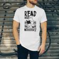 Read More Books Ghost Halloween Reading Teacher Literacy Unisex Jersey T-Shirt