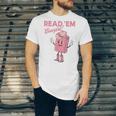 Read 'Em Western Cowgirl Retro Groovy Reading Books Unisex Jersey T-Shirt