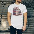 Reading A Book Per Day Keeps Reality Away Skeleton Books Unisex Jersey T-Shirt