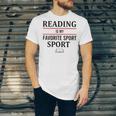 Reading Is My Favorite Sport Book Lover Saying Quote Unisex Jersey T-Shirt
