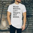 Retro Gym Book Lover Read Books Lift Heavy Pet Dogs Unisex Jersey T-Shirt Retro Gym Book Lover Read Books Lift Heavy Pet Dogs Unisex Jersey T-Shirt