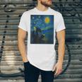 Van Gogh Starry Night Fantasy Reader Dragon Reading Book Unisex Jersey T-Shirt Van Gogh Starry Night Fantasy Reader Dragon Reading Book Unisex Jersey T-Shirt
