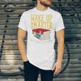 Wake Up Smarter Librarian Book Stack Premium Tri-Blend Unisex Jersey T-Shirt