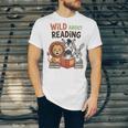Wild About Reading Zoo Animals For Bookworm Book Reader Unisex Jersey T-Shirt Wild About Reading Zoo Animals For Bookworm Book Reader Unisex Jersey T-Shirt