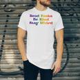 Women's Read Books Be Kind Stay Weird Book Lover Rainbow Unisex Jersey T-Shirt