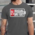 1 Social Battery Sarcastic Introverted Men Women Unisex Jersey T-Shirt 1 Social Battery Sarcastic Introverted Men Women Unisex Jersey T-Shirt