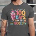 100th Day Of School Teacher Floral 100 Days In The Books Unisex Jersey T-Shirt