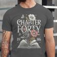 1986 Chapter Forty 40th Birthday Wildflower Book 40 Year Old Unisex Jersey T-Shirt