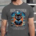 Abibliophobia Cat Reading Bookworm Reader Nerd For Men Women Girls Kids Unisex Jersey T-Shirt Abibliophobia Cat Reading Bookworm Reader Nerd For Men Women Girls Kids Unisex Jersey T-Shirt