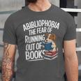 Abibliophobia Dog Book Lover Library Unisex Jersey T-Shirt Abibliophobia Dog Book Lover Library Unisex Jersey T-Shirt