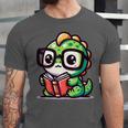 Adorable Book Lover Iguana With Reading Glasses Cute Unisex Jersey T-Shirt