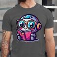Adorable Book Lover Robot With Reading Glasses Cute Unisex Jersey T-Shirt Adorable Book Lover Robot With Reading Glasses Cute Unisex Jersey T-Shirt