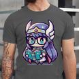 Adorable Book Lover Valkyrie With Reading Glasses Cute Unisex Jersey T-Shirt