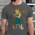 Alice In Wonderland Book Lover Lewis Carroll Rabbit Unisex Jersey T-Shirt Alice In Wonderland Book Lover Lewis Carroll Rabbit Unisex Jersey T-Shirt