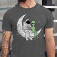 Astronaut Reading Book To Alien Moon Space Book Lover Men Unisex Jersey T-Shirt