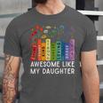 Awesome Like My Daughter Books Floral Proud Mom Women Unisex Jersey T-Shirt