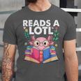 Axolotl Books Readsalotl Reading Bookworm Boys Girls Unisex Jersey T-Shirt Axolotl Books Readsalotl Reading Bookworm Boys Girls Unisex Jersey T-Shirt