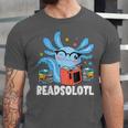 Axolotl Read Book Kawaii Reading Books For Men Women Unisex Jersey T-Shirt