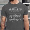 Aziraphale's Bookshop AZ Fell And Co Literary Antiquarian Unisex Jersey T-Shirt Aziraphale's Bookshop AZ Fell And Co Literary Antiquarian Unisex Jersey T-Shirt