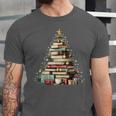 Book Christmas Tree Books Lovers Xmas Teacher Men Women Kids Unisex Jersey T-Shirt