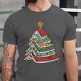 Book Christmas Tree For Librarians Book Lovers Unisex Jersey T-Shirt