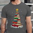 Book Christmas Tree Book Lover Teacher Librarian Unisex Jersey T-Shirt