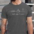 Book Coffee Jesus Christian Graphic Love Jesus Bookish Unisex Jersey T-Shirt