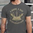 A Book A Day Keeps Reality Away Reading Escape Quote Unisex Jersey T-Shirt