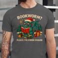 Book Dragon Christmas Reading For Fantasy Lovers Unisex Jersey T-Shirt