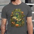 Book Dragon Reading Books Bookworm Fantasy Unisex Jersey T-Shirt