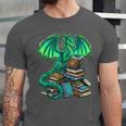 Book Dragon Reading Fantasy Unisex Jersey T-Shirt