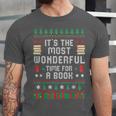 Book Lover Christmas Reader Ugly Sweater Tee Xmas New Year Unisex Jersey T-Shirt Book Lover Christmas Reader Ugly Sweater Tee Xmas New Year Unisex Jersey T-Shirt