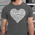 Book Lover Heart Shape Reading Librarian Library Teacher Unisex Jersey T-Shirt
