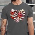 Book Lover Heart Shape Reading Librarian Valentine Men Women Unisex Jersey T-Shirt