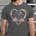 Book Lover Heart Shaped Reading Art Bookworm Unisex Jersey T-Shirt Book Lover Heart Shaped Reading Art Bookworm Unisex Jersey T-Shirt
