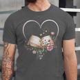 Book Lover Heart Shaped Reading Art Librarian Unisex Jersey T-Shirt