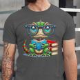 Book Lover Reading Iguana Unisex Jersey T-Shirt
